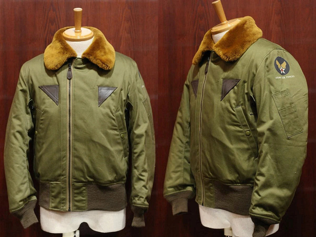 TOYS McCOY1945 real wool collar B15A thickened flight jacket