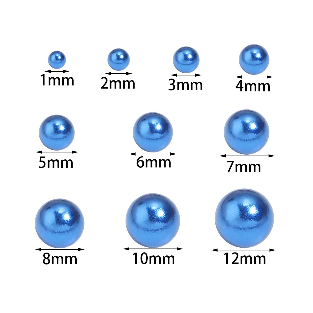 Loose 1.5mm-10mm 25 Color No Holes Pearl DIY Plastic Imitation Pearl beads for needlework & Jewelry Making