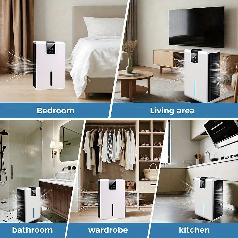 Household Dehumidifier Dryer Moistureproof 2.8L Water Tank Water Full Stop Indoor Purification Air Dryer Basement Dehumidifier