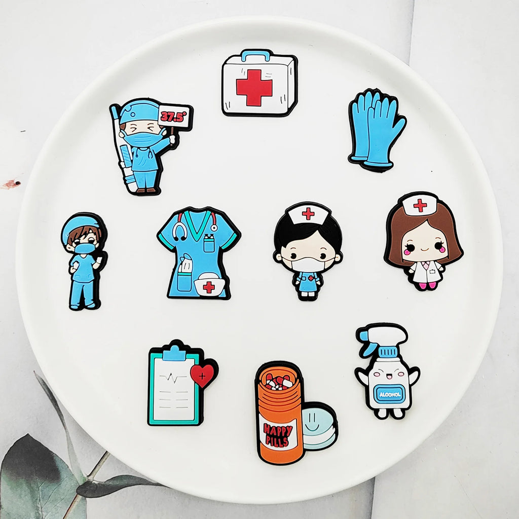 Nursing Shoe Charms for Crocs Accessories Women Clogs Nurse Pins Men Badge Kids Jeans Girls Decorations Buckle Shoes Accessories