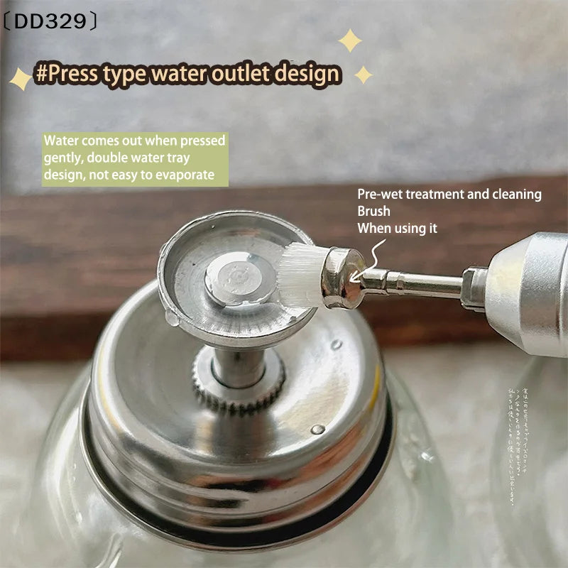 180ML Glass Nail Art Pump Dispenser Cleaner Bottle Liquid Alcohol Bottle Phone Screen Repair Remover Cleaner Bottle 〔DD329〕