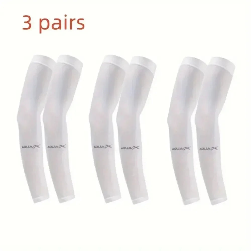 3 Pairs UV Arm Sun Sleeves – Breathable Protection, Uses for Driving Sports Hiking & Outdoor Summer Activities