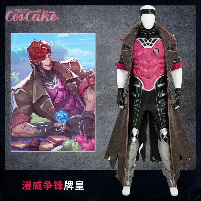 Gambit Cosplay Costume Uniform Halloween Carnival Party Christmas Play Role Clothes Clothing for Men
