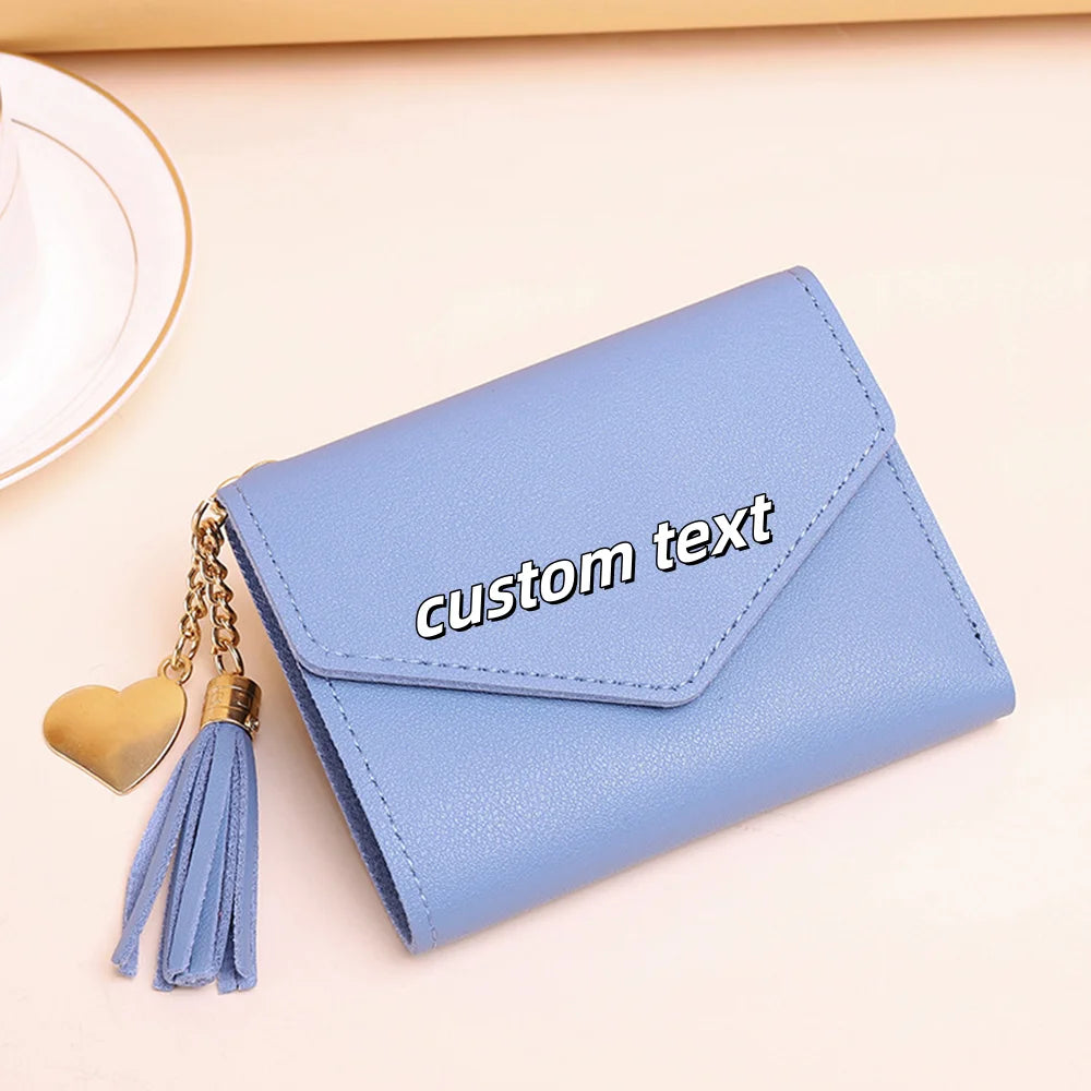 Customized Personalized Short Tassel Pendant Womens Wallet Waterproof Custom Luxury Fashion High Quality Little Girl Coin Purse