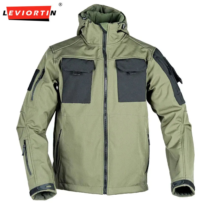 Men's Tactical Windbreaker Jacket Beetle Invader Tactics Soft Shell Charge Tactics Jacket Waterproof Outdoor Shark Skin Coat