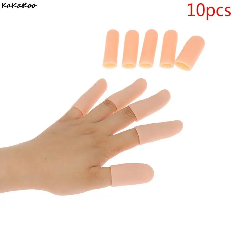 10Pcs Silicone Gel Tubes Finger Little Toe Protector Corn Blister Pain Relief Sleeve Cover Separators Foot Care Tool