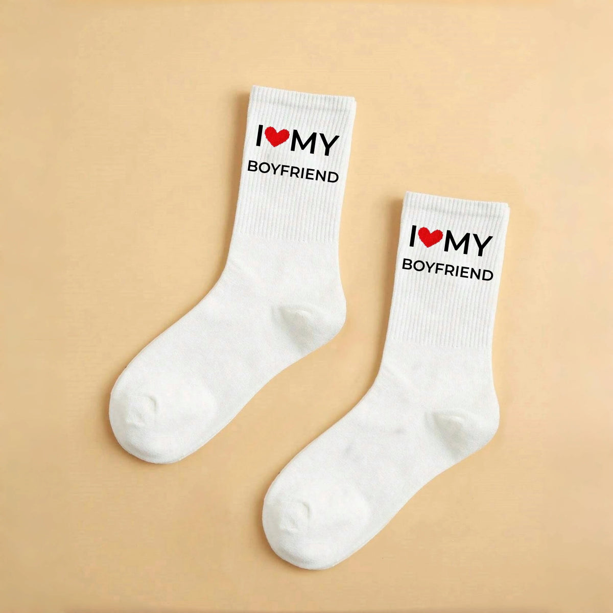 Funny I Love My Girlfriend Boyfriend Couple Socks Matching Lovers Gift Letter Crew Socks Men Women Streetwear Spring Summer