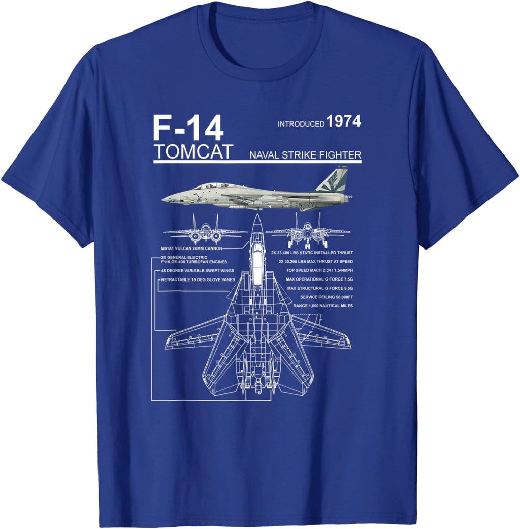F-14 Tomcat Naval Fighter Jet Diagram Men T-Shirt Short Sleeve Casual Cotton O-Neck T Shirt