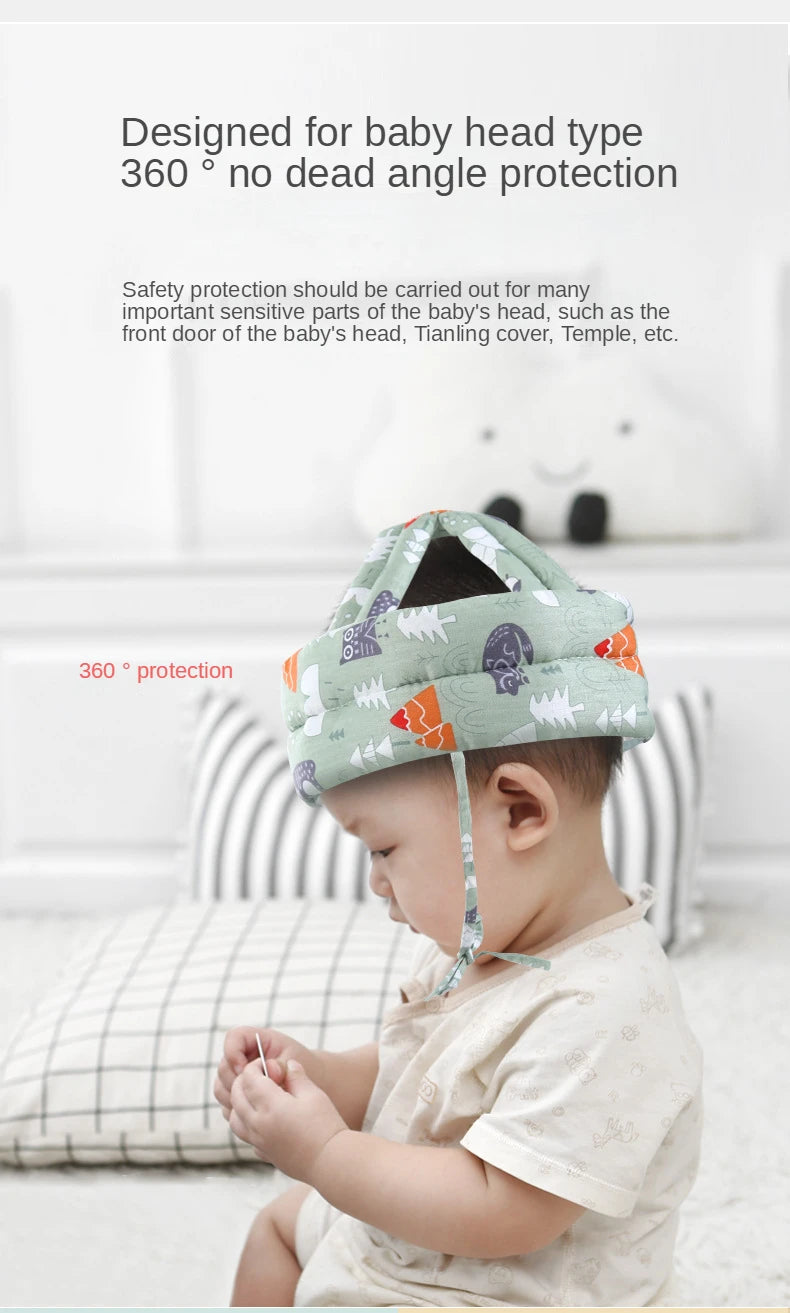 Baby Safety Helmet Head Protection Hat Toddler Anti-fall Pad Children Learn To Walk Crash Cap Adjustable Protective Headgear