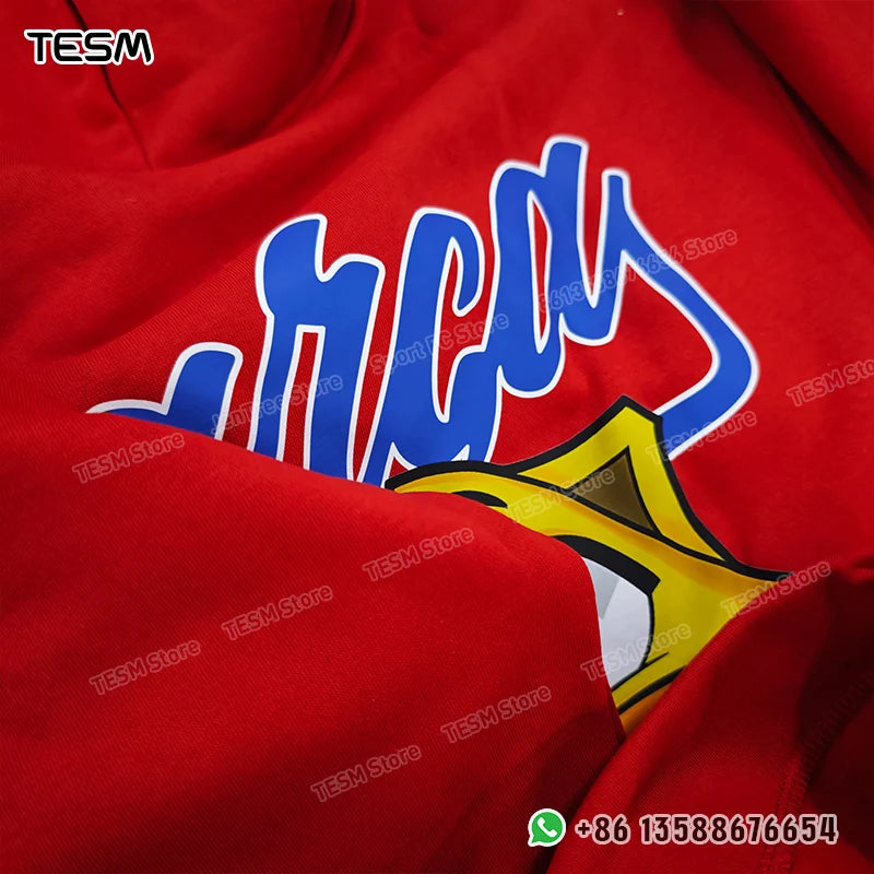 TESM Yellow Hoodie Family Matching Outfits Couple Casual Street Wear Loose Long Sleeve Sweatshirt Parent Child Holiday Party Top
