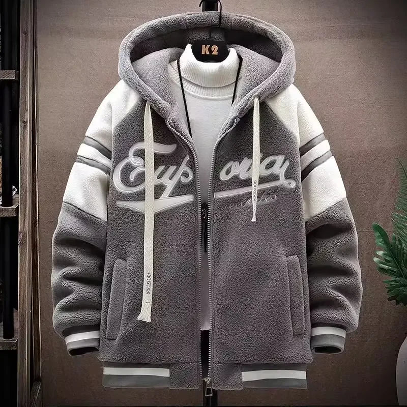 2023 Herren Kapuzenjacken Japan Mode Streetwear Harajuku Mäntel Herren Herbst Winter Herren Kleidung Wolljacken Stickerei Jacke
