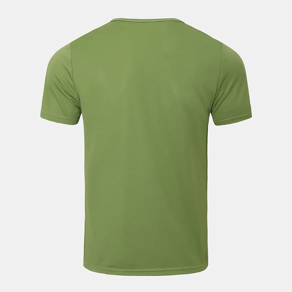 1/4 Uds Camiseta Holgada de Verano para Hombre, Estampada, de Secado Rápido, Manga Corta, Juvenil, Informal, Deportiva, Fitness, Transpirable, para Mediana Edad
