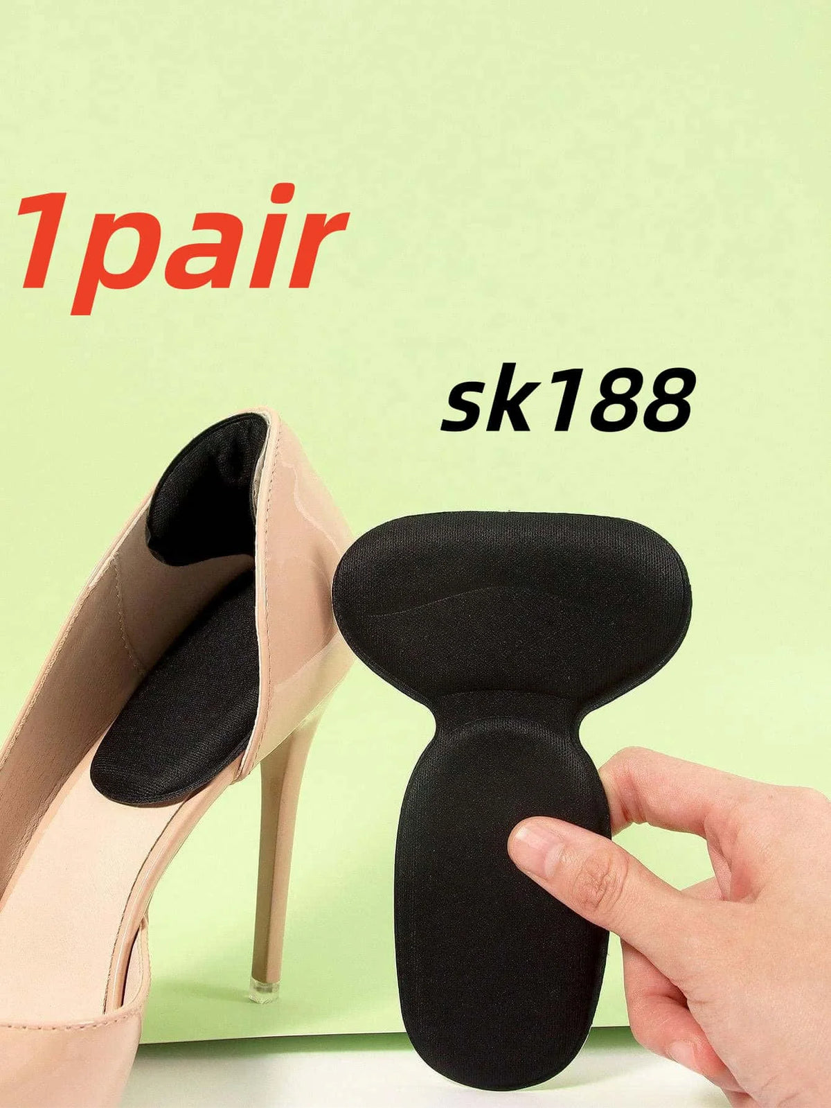 2 Paar Silikon Fersenschoner Fersenpolster für Schuhe High Heels Einlagen Fersenpads Schuhgrößenanpassung Damen halbe Einlegesohlen