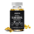 Black Seed Oil Capsules - 500mg, Black Cumin Seed Oil Supplement for Immune Function, Digestive Support, Hair & Skin Health