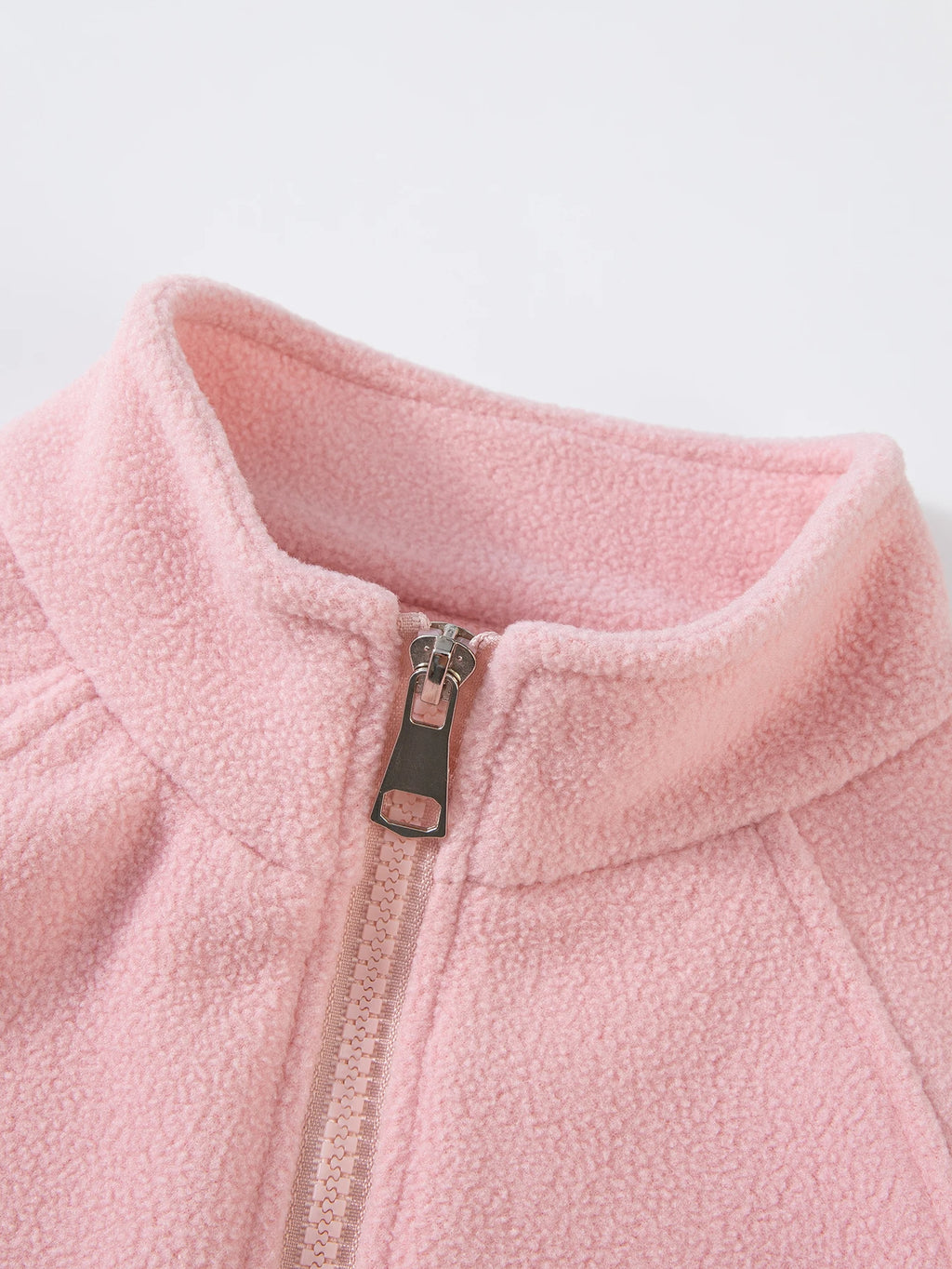 Girls Boys Autumn Winter New Hoodie Warm Leisure Tops Zipper Pullover Solid Color Long Sleeve Stand Collar Design  
