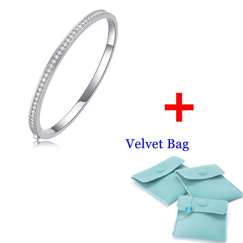 COSFIX Real D Color 2mm Full Moissanite Bracelet For Women S925 Sterling Silver Plate Pt950 Fine Jewelry Gift Wholesale