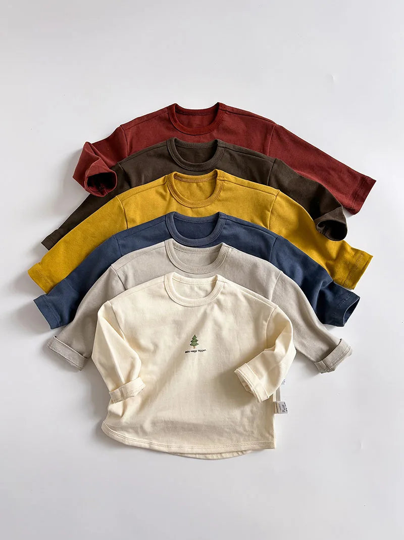 MILANCEL Neue Frühling Kinder Dünne Stil T-shirt 1-5T Kinder Cartoon Tier Unterhemden Mädchen Oberteile