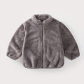 Jungen Mädchen Einfarbige Oberbekleidung Neuer Stil Mode Lässige Plüschmäntel Einfache Mode Kleidung Lässige Herbst Winter Jacke für Kinder