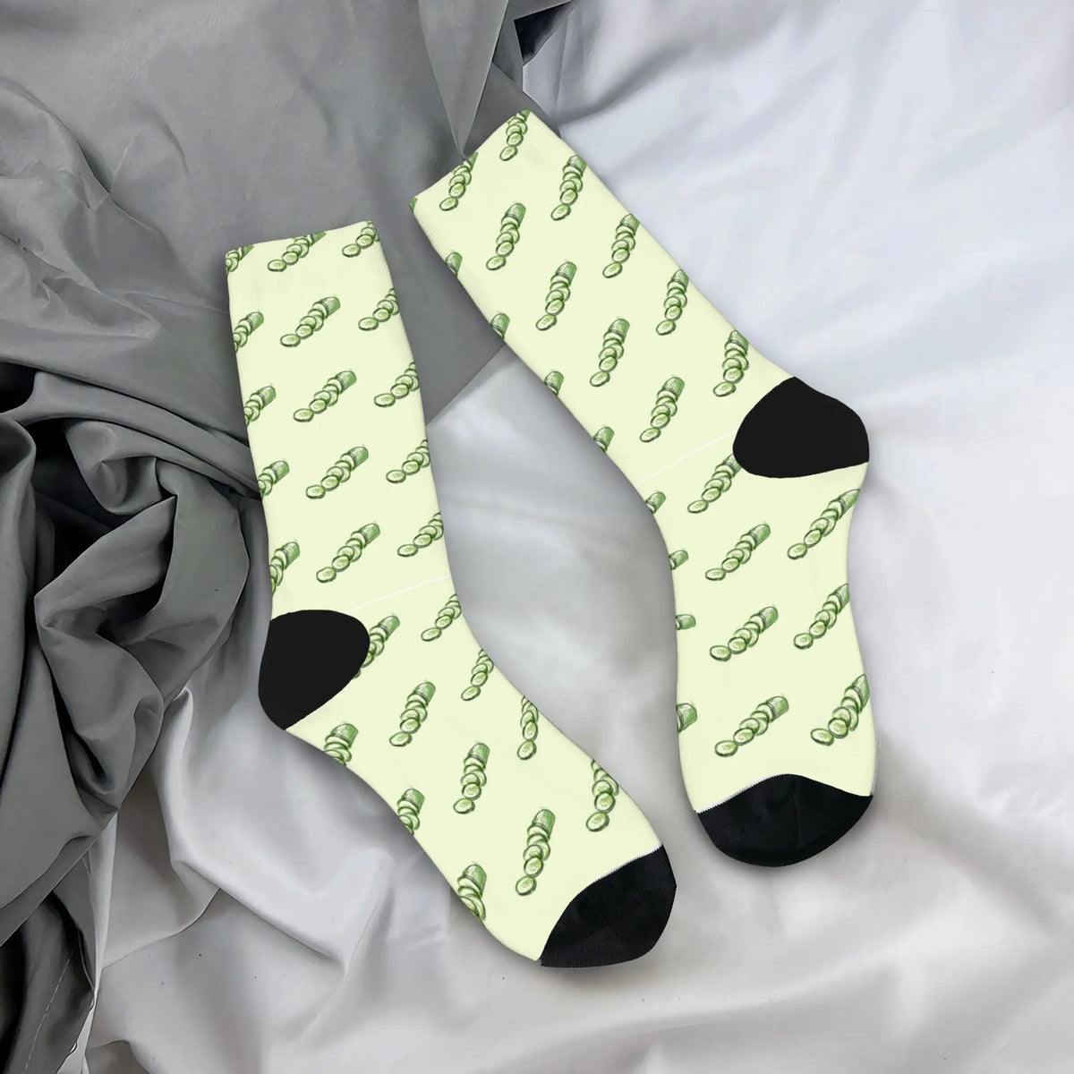 Cucumber Stockings Men  Socks Medium Soft Casual Socks Winter Running Sports Anti Skid Design Socks Gift Idea