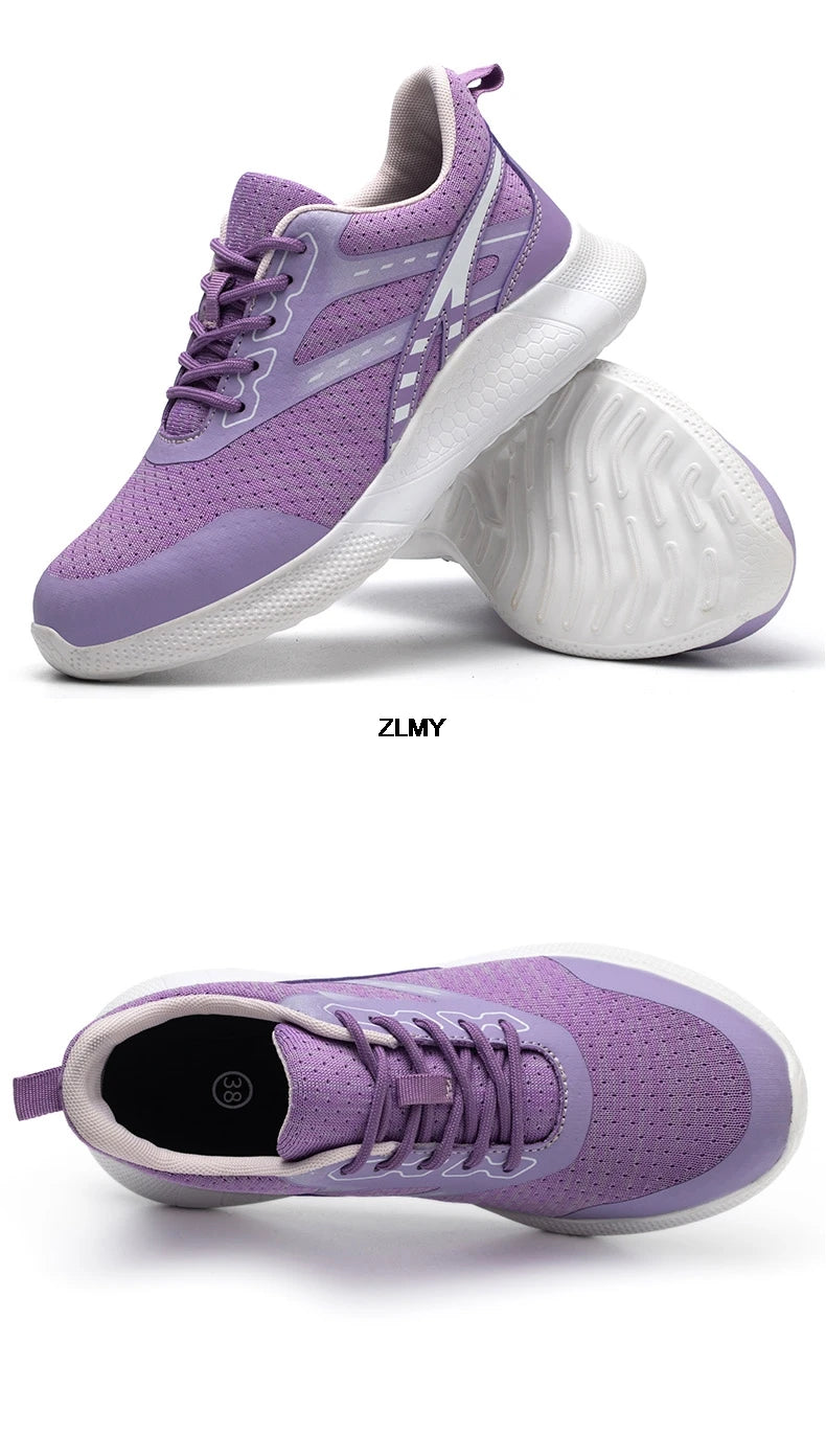 ZLMY Neue Sicherheitsschuhe für Damen, Stahlkappen-Sneaker, leichte Arbeitsschuhe, durchtrittsichere Arbeits-Sicherheitsstiefel für Damen und Herren