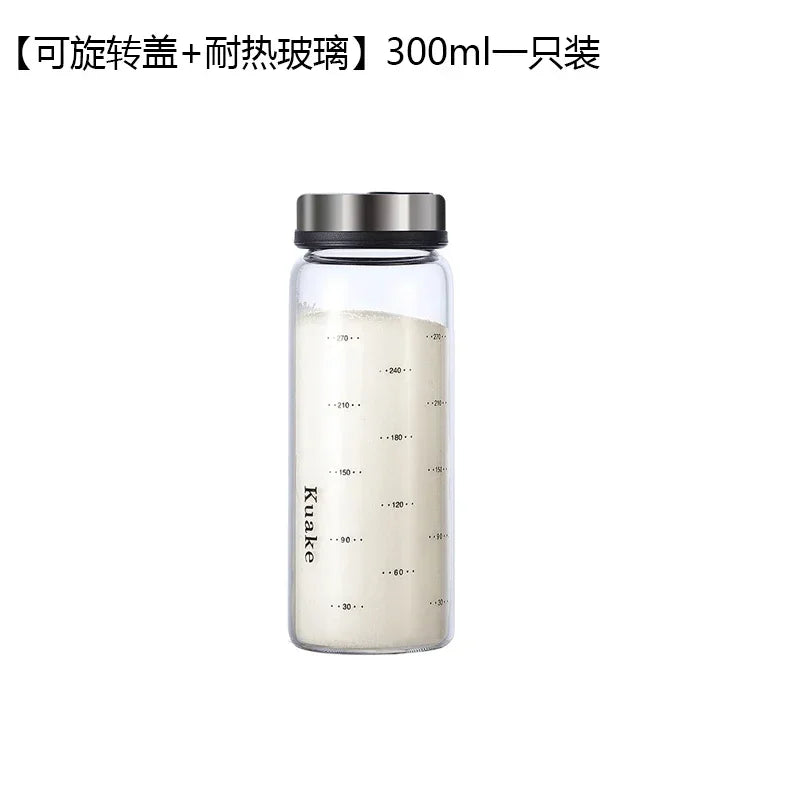 Bote de especias de vidrio de borosilicato alto para pimienta, sal, sésamo, condimento sólido, botella sellada con tapa giratoria