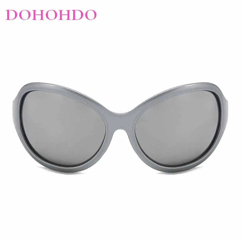 DOHOHDO UV400 Fashion Irregular Round Sunglasses For Women Men Vintage Designer Ladies Sun Glasses Ins Trending Female Shades