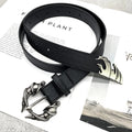 Men Women's Black Leather Belt Designer Punk Corset Female Coat Jeans Waistband Halloween Decration Belt Gothic Accessories