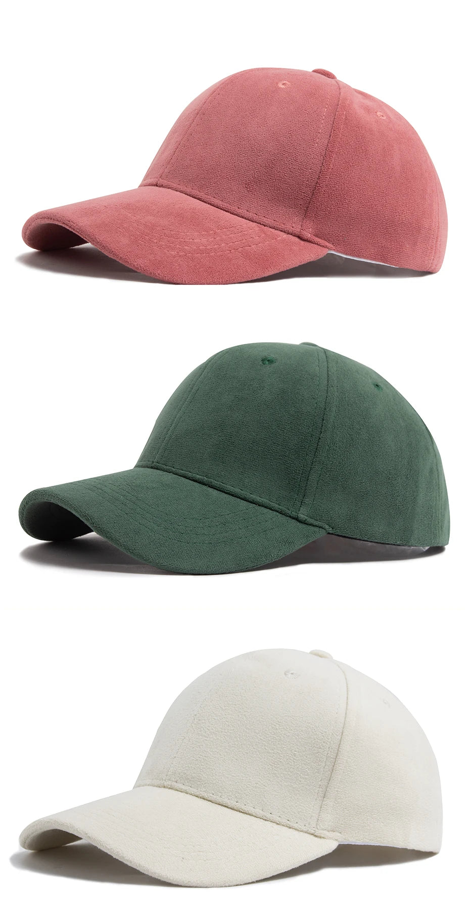 Women Suede Baseball Caps Autumn Winter Solid Fashion Men Hip Hop Cap Outdoors Casual Travel Sun Visor Hat Multicolour Unisex