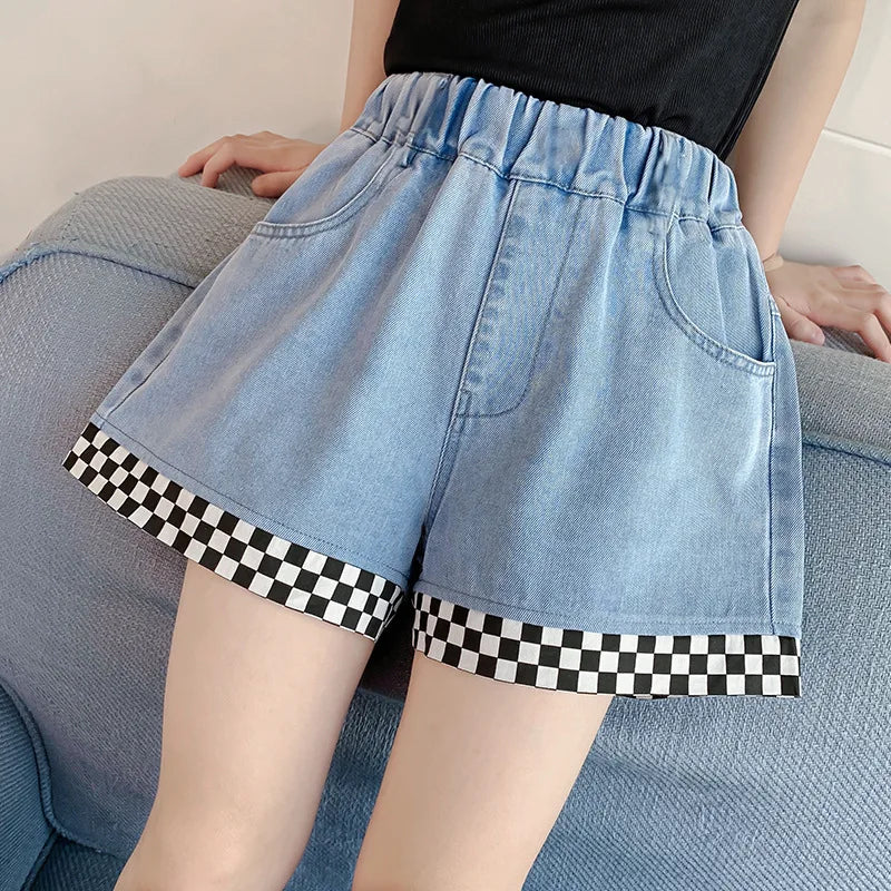 Girls Denim Shorts Teenagers Summer Lace Short Pants Kids Beach Clothes Children's Shorts For Teenage Girls
