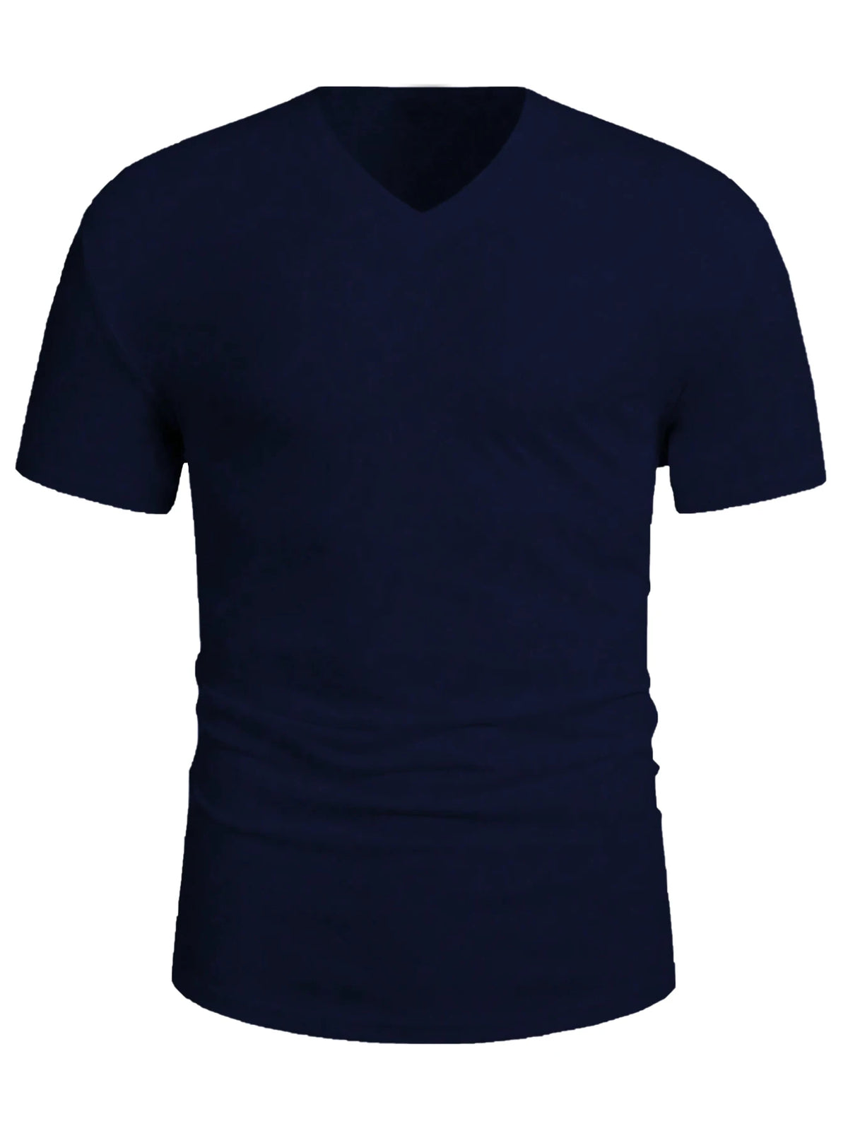 2025 Summer V Collar Mens T Shirt Solid Color Short Sleeved T-Shirt For Male Tops Tees Polyester Men Tights Slim Man Gym Tshirt