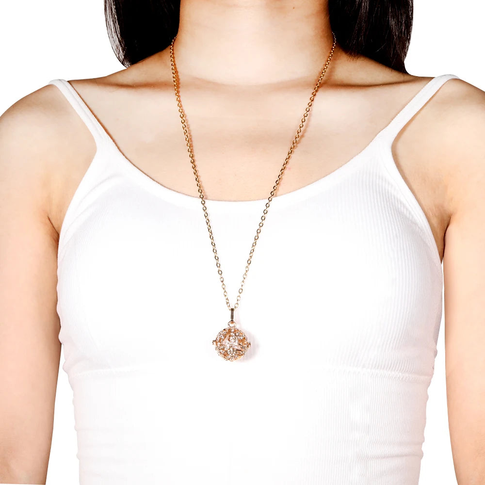 2020 Multi Styles Hollow LOVE Angel Wings Vintage Necklace Music Ball Pregnancy Bell Necklace Aroma Essential Oil Locket Pendant