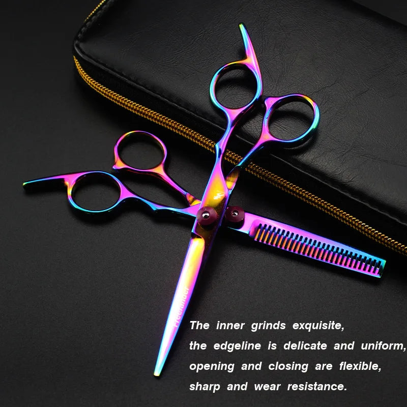Hairdressing Hair Scissors Kits Barber Professional Haircut Tools Set Hair Cutting Scissors Hair Cut Thinning Scissor Barbershop