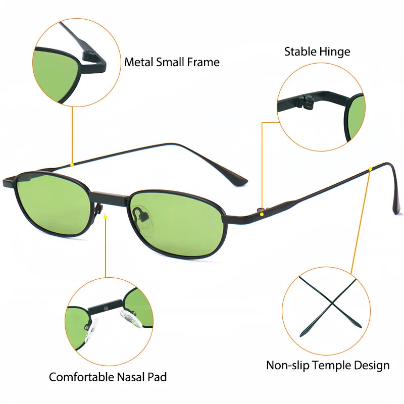 CATERSIDE Retro Polarized Sunglasses Men Small Frame TAC Lenses Punk Sun Glasses Women Fishing Outdoor Party Glasses Summer