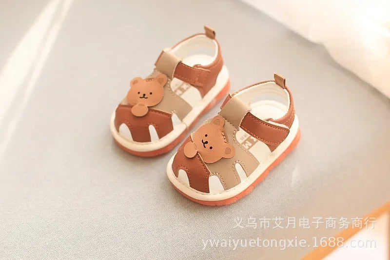 Summer Boy Girl Baby Sandals Kid Barking Shoes Children Sound Will Ring Soft Bottom Walking Shoes Kids Whistling Toddler Sandals