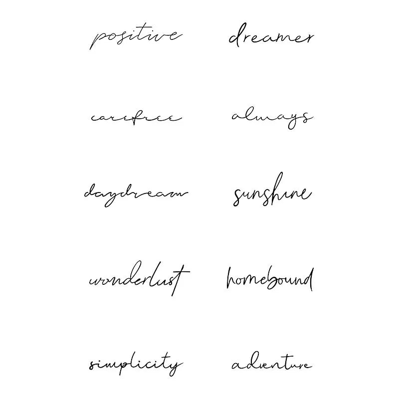 Simple Poem Waterproof Temporary Tattoo for Arm and Wrist, Long-Lasting, Realistic Fake Tattoo for Men and Women