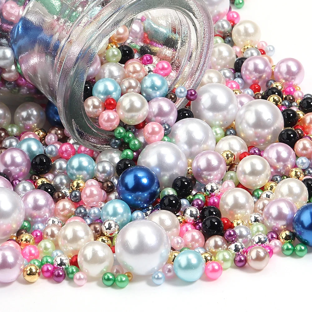 Loose 1.5mm-10mm 25 Color No Holes Pearl DIY Plastic Imitation Pearl beads for needlework & Jewelry Making