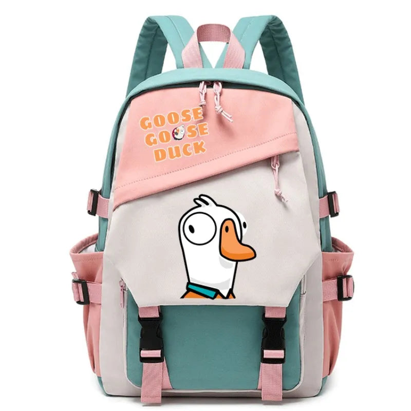 Goose Goose Duck Game Cosplay Rucksack Studenten Schultasche Cartoon Bookbag Laptop Reise-Rucksack Outdoor Jungen Mädchen Geschenke