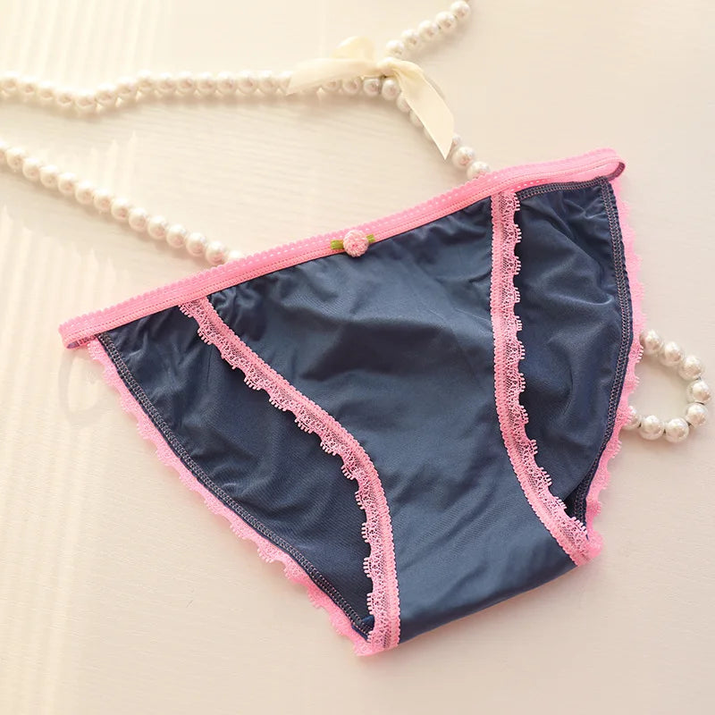new girls underwear 6pc/lot lace nylon low waist  briefs young girl panties Teenagers wholesales students summer hot sales