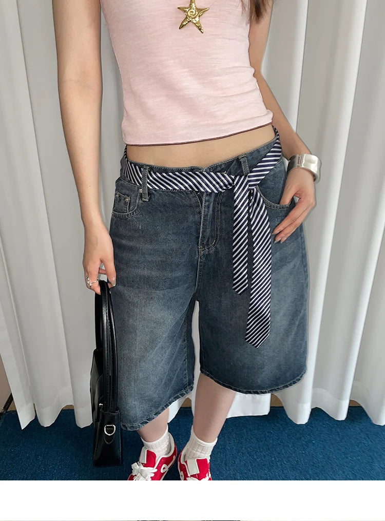 Fashionable Korean Style Simple Striped Belt For Women Minority Personality Long Strip Retro Hot Girl Style Academic Style