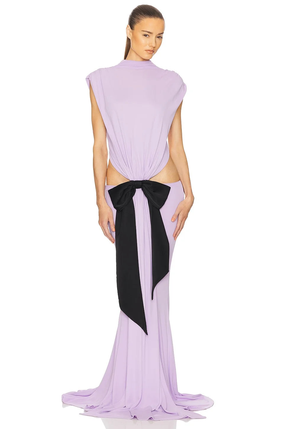 Articat Elegant Sleeveless Lace Up Maxi Dress Women Sexy Backless Hollow Out Bodycon Party Evening Dress Female Summer New 2025