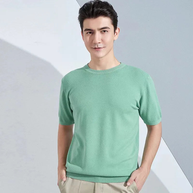 Superfine Merino Wool T shirt Men Base Shirt Wicking Breathable Quick Dry Anti-Odor No-itch Short Sleeve Tee Tops
