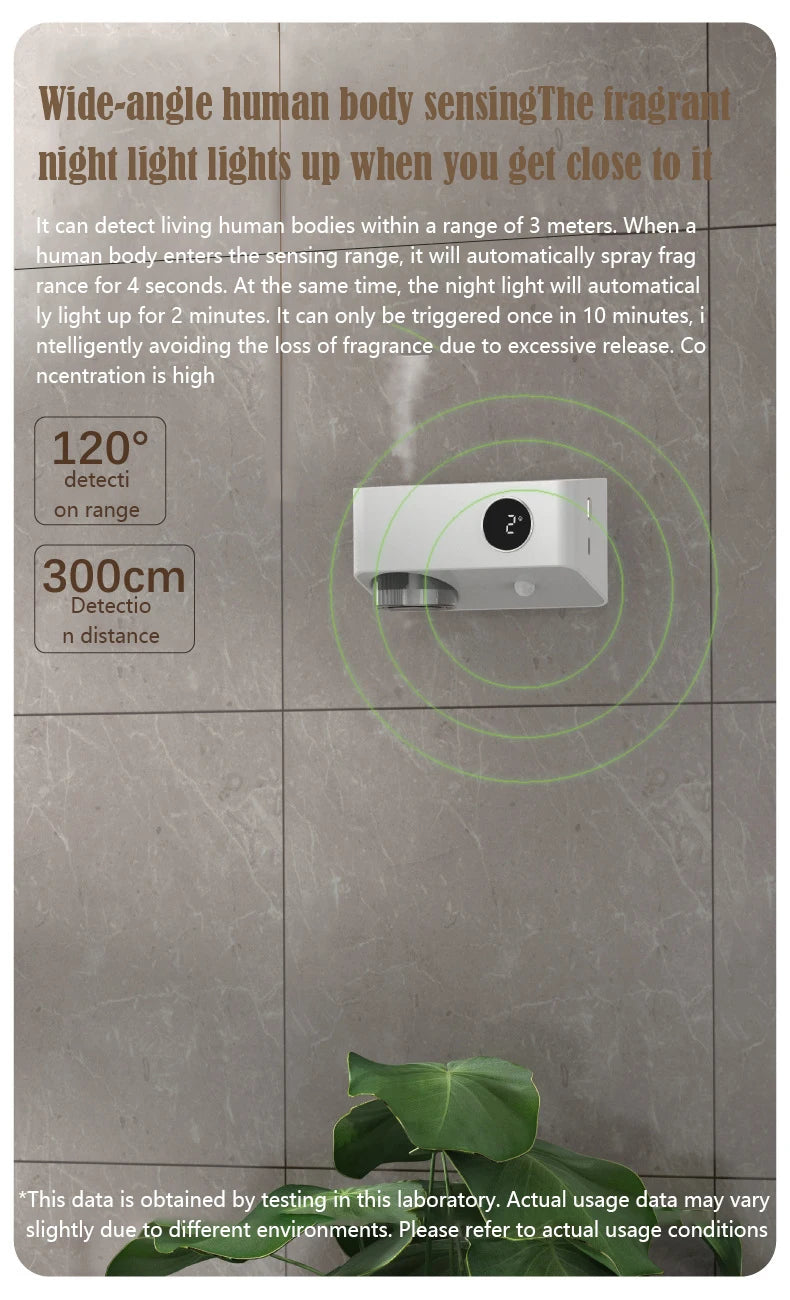 Mi Intelligent Aromatherapy Machine Human Body Induction Wall-Mounted No Drill Diffuser USB Rechargeable 3-Speed Bathroom Light