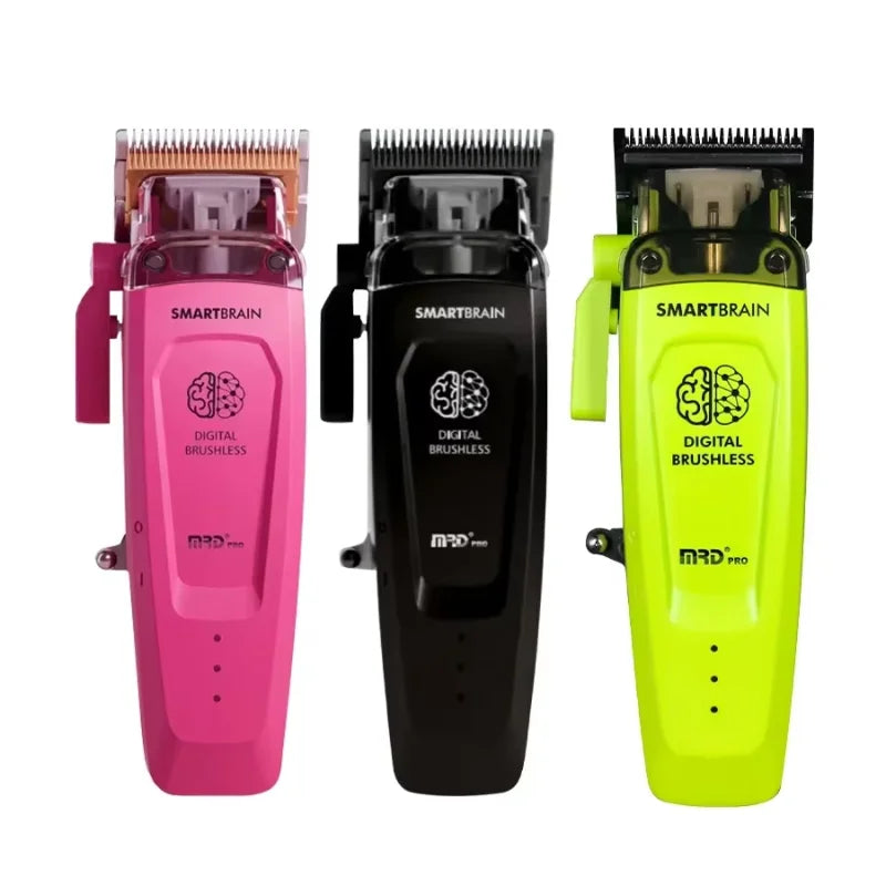 MRD Smart Brain HC-90-4  Men's Hair Clippers Professional All Metal Lift Height Torque Digital Brushless Motor Cordless Clipper