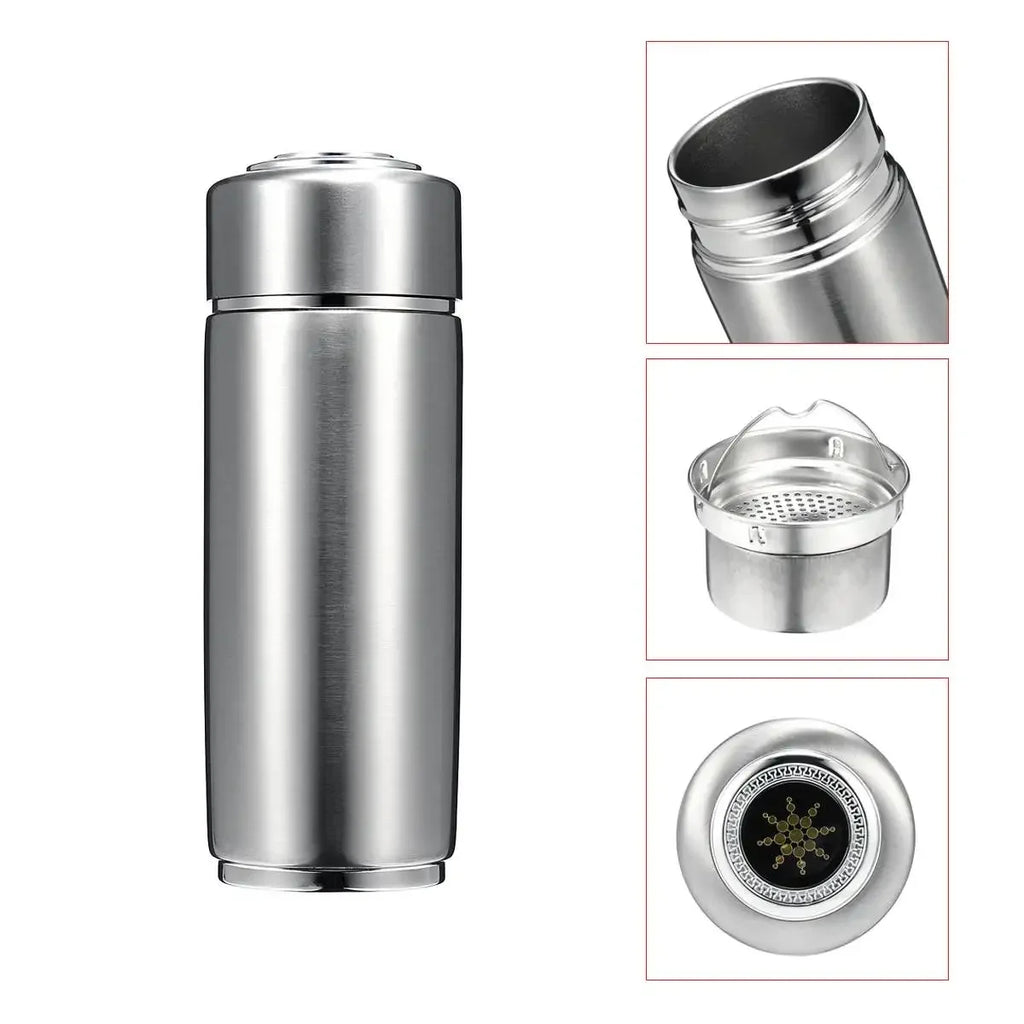Micro-electrolysis Energy Health Cup Stainless Steel  Quantum Alkaline Filtered Water Cup Energy Ionizer health Bottle 400ml