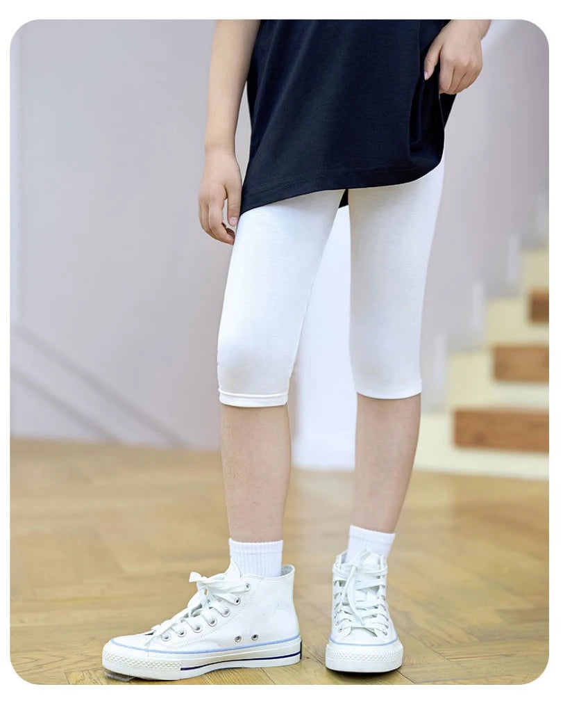 1pcs Summer Children Short Pant Student Solid Color Thin Modal Underwear Girls Leggings Casual Safety Pants Kids Sport Clothes