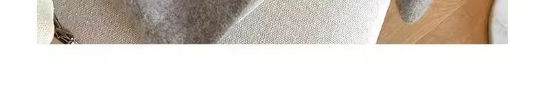 Grey Vintage Sweater Cardigans For Women Autumn New High Collar Double Breasted Knitted Coats Simple Elegant Female Knitwear Top