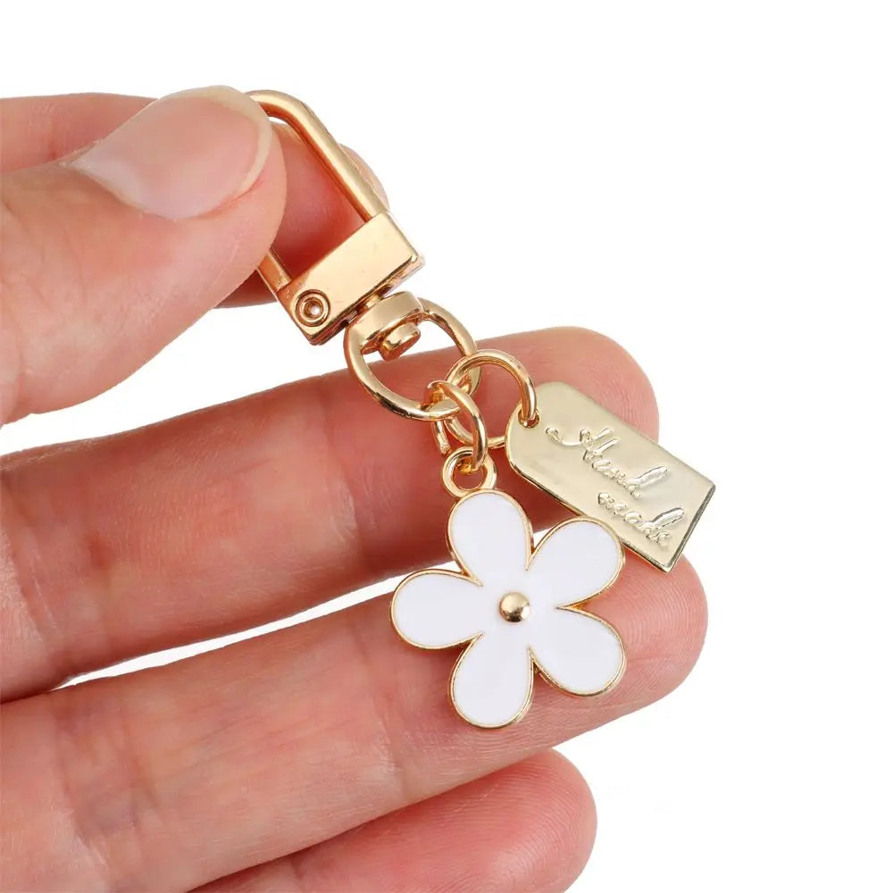 Metal Decoration Charm Keychains Bag Charm Keyring Pendant for Purse Flower Key Chain