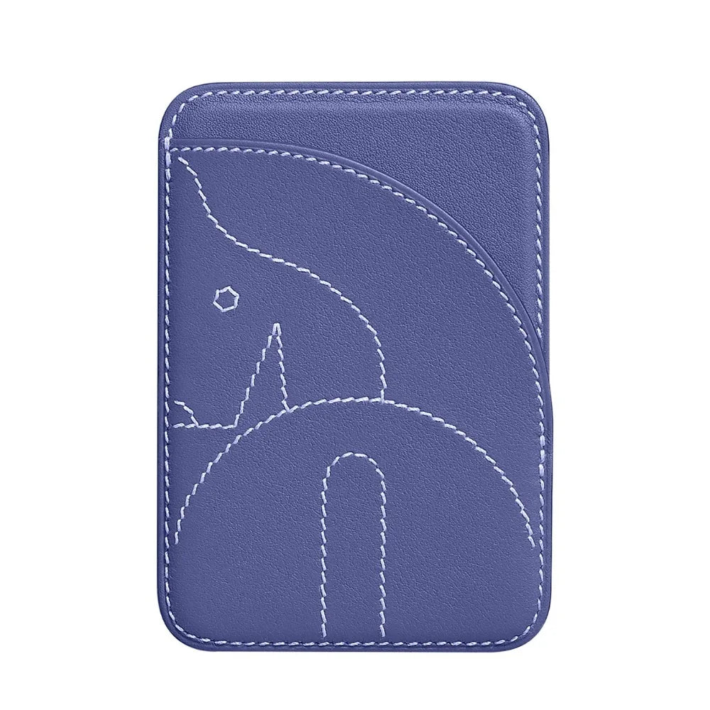 New PU Magnetic Card Holder Short Back Sticker Stealth Business Card Holder Handmade Large Capacity Name Card Clip
