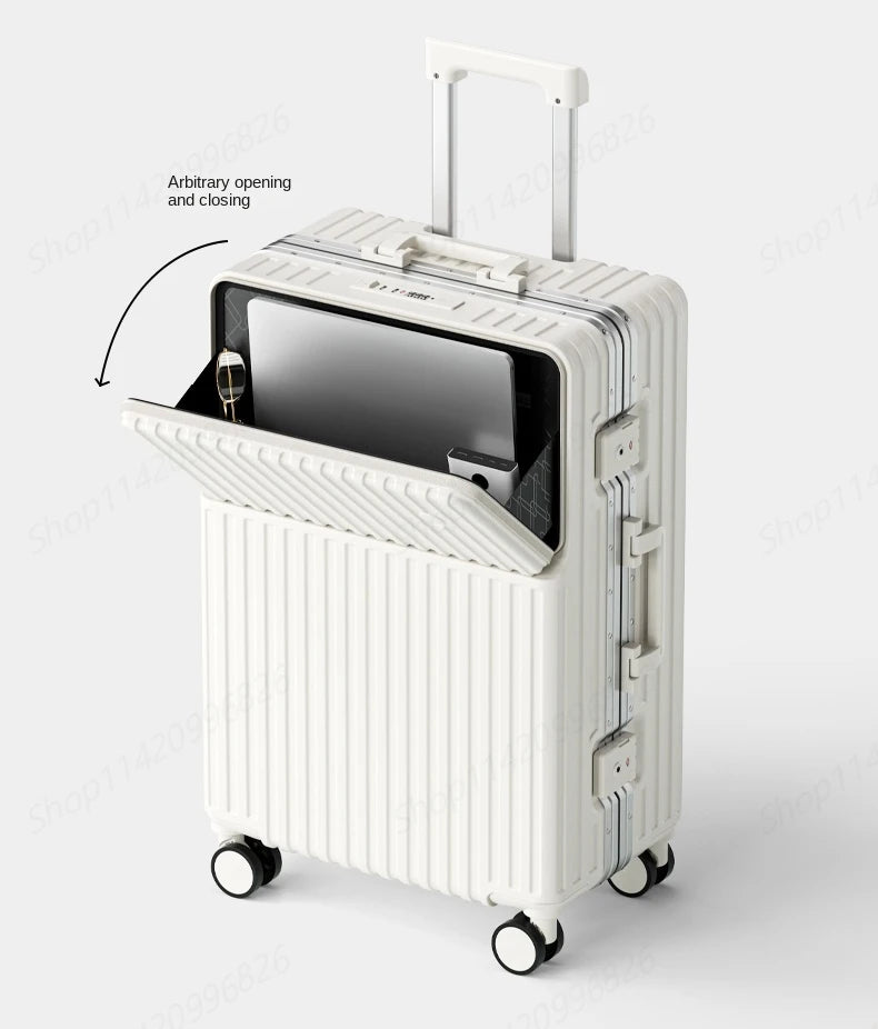 2025 Neuer multifunktionaler Koffer mit Frontöffnung Laptoptasche Damen 20-28 Zoll Bordtrolley Herren Reisekoffer