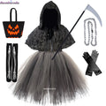 Halloween Grim Dresses Horror Death Cosplay Black Cloak Costume Girls Party Clothes Halloween Dress Demon Ghosts Costume
